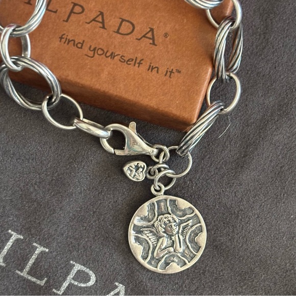 Silpada Angel Watch Over Me Sterling Silver Oxidized Bracelet B1959 - Picture 9 of 16